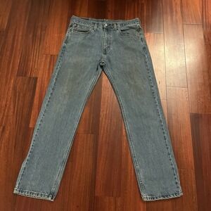 Levis Jeans Mens 33x32 505 Blue Denim Regular Straight Leg Workwear Gorpcore
